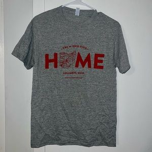 Ohio State HOME t shirt. Size S. Gray and Red